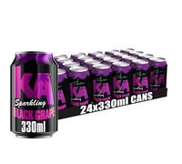 KA Caribbean Black Grape Fizzy Drinks - Traditional & Authentic Caribbean Jamaican Style Sparkling Drink - Soft Drinks Multipack - Black Grape Soda Drinks Bulk Pack - 24 x 330ml Cans