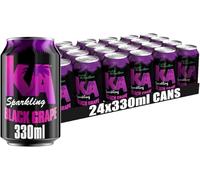 KA Caribbean Black Grape Sparkling Drink, 330ml Cans, Pack of 24