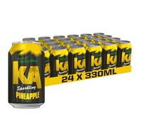 KA Caribbean Pineapple Fizzy Drinks - Traditional & Authentic Caribbean Jamaican Style Sparkling Drink - Soft Drinks Multipack - Caribbean Pineapple Soda Drinks Bulk Pack - 24 x 330ml Cans