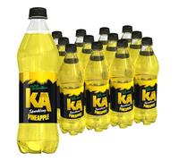 KA Caribbean Pineapple Fizzy Drinks - Traditional & Authentic Caribbean Jamaican Style Sparkling Drink - Soft Drinks Multipack - Caribbean Pineapple Soda Drinks Bulk Pack - 12 x 500ml Bottles