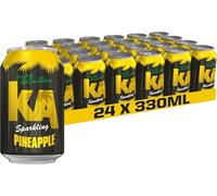 KA Caribbean Pineapple Fizzy Drinks - Traditional & Authentic Caribbean Jamaican Style Sparkling Drink - Soft Drinks Multipack - Caribbean Pineapple Soda Drinks Bulk Pack - 24 x 330ml Cans