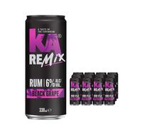 KA Remix Rum Black Grape Premixed Can Multipack, 12 x 330 ml