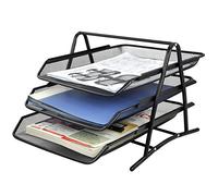 KA Tidy Storage Wire Mesh Document Tray Desk Office A4 Letter Paper Organiser Tidy Storage ice A4 Letter Wire Mesh Doc
