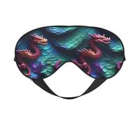 KAABNNT 3D Magical Dragon Scales Patterns Print Dual - Sided Sleep Soft Eye Mask: All - Round Comfort, Travel and Rest