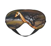 KAABNNT Africa Giraffe Majestic Tree Print Dual - Sided Sleep Soft Eye Mask: All - Round Comfort, Travel and Rest