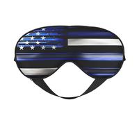 KAABNNT American Thin Blue Line Flag Print Dual - Sided Sleep Soft Eye Mask: All - Round Comfort, Travel and Rest
