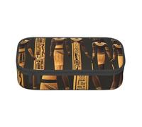 KAABNNT Ancient Egyptian Hieroglyph Print Portable Makeup Pencil Organizer Bag: for Eyebrow Pencils Cosmetic