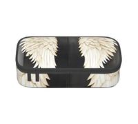 KAABNNT Angel Feathers Print Portable Makeup Pencil Organizer Bag: for Eyebrow Pencils Cosmetic
