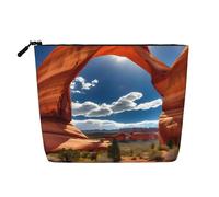 KAABNNT Arches National Park-Standard Print Single Layer Linen-Like Makeup Bag Stylish and Practical Fake Hemp Makeup Bag