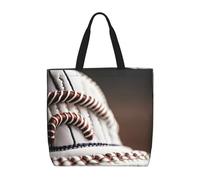 KAABNNT Baseball Lace Close Up Print Large Tote Bag - Shopping Grocery Bag | Stylish Beach Bag for Travel, Gym & Outings
