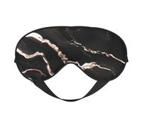 KAABNNT Black Rose Gold Marble Print Dual - Sided Sleep Soft Eye Mask: All - Round Comfort, Travel and Rest