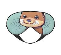 KAABNNT Cartoon Cute Otters Print Dual - Sided Sleep Soft Eye Mask: All - Round Comfort, Travel and Rest