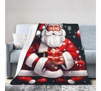 KAABNNT Christmas Santa Clauss Print Ultra-Soft Micro Fleece Blanket - Anti-Pilling, Air Conditioning Blanket for Bed,Sofa,Camping,Travel