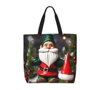 KAABNNT Christmas Traditional Gnomes Print Large Tote Bag - Shopping Grocery Bag | Stylish Beach Bag for Travel, Gym & Outings