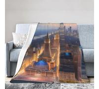 KAABNNT city picture night Print Ultra-Soft Micro Fleece Blanket - Anti-Pilling, Air Conditioning Blanket for Bed,Sofa,Camping,Travel