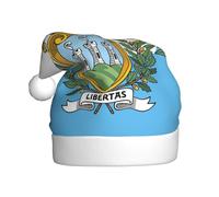 KAABNNT Flag of San Marino Print Adult Christmas Hat for Christmas,Halloween,New Year,Parties,Events,Promotions