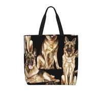 KAABNNT German shepherd dog Print Large Tote Bag - Shopping Grocery Bag | Stylish Beach Bag for Travel, Gym & Outings