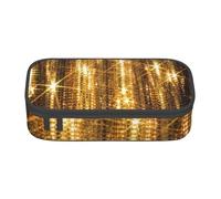 KAABNNT Gold Sparkle Print Portable Makeup Pencil Organizer Bag: for Eyebrow Pencils Cosmetic