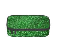 KAABNNT Green Sequin Sparkle Print Portable Makeup Pencil Organizer Bag: for Eyebrow Pencils Cosmetic