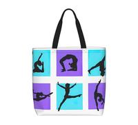 KAABNNT Gymnastics Game Print Large Tote Bag - Shopping Grocery Bag | Stylish Beach Bag for Travel, Gym & Outings