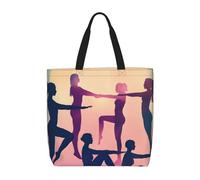 KAABNNT Gymnastics Game Print Large Tote Bag - Shopping Grocery Bag | Stylish Beach Bag for Travel, Gym & Outings