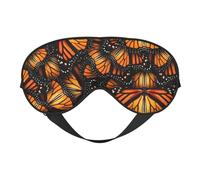 KAABNNT Heaps of Orange Monarch Butterflies Print Dual - Sided Sleep Soft Eye Mask: All - Round Comfort, Travel and Rest