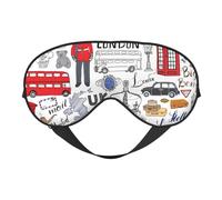 KAABNNT I Love London Print Dual - Sided Sleep Soft Eye Mask: All - Round Comfort, Travel and Rest
