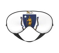KAABNNT Massachusetts State Flag Print Dual - Sided Sleep Soft Eye Mask: All - Round Comfort, Travel and Rest