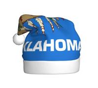 KAABNNT Oklahoma State Flag Print Adult Christmas Hat for Christmas,Halloween,New Year,Parties,Events,Promotions