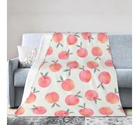 KAABNNT Red Peach Print Ultra-Soft Micro Fleece Blanket - Anti-Pilling, Air Conditioning Blanket for Bed,Sofa,Camping,Travel