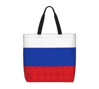KAABNNT Russian Flag Print Large Tote Bag - Shopping Grocery Bag | Stylish Beach Bag for Travel, Gym & Outings