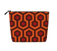 KAABNNT Shining Overlook Print Single Layer Linen-Like Makeup Bag Stylish and Practical Fake Hemp Makeup Bag