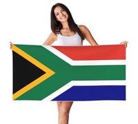 KAABNNT South African flag Print Peach Skin Velvet Beach Towel - Soft Quick Dry Towel - Pool,Gym Vacations Travel