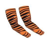 KAABNNT Tiger Stripes Orange Patterns Print â€ŒAdult Ice Silk Arm Cooling Sleeves Sunblock Cooling for Men Women Outdoor Sports