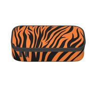 KAABNNT Tiger Stripes Orange Patterns Print Portable Makeup Pencil Organizer Bag: for Eyebrow Pencils Cosmetic