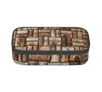 KAABNNT Wine Cork Print Portable Makeup Pencil Organizer Bag: for Eyebrow Pencils Cosmetic