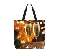 KAABNNT Wine Cup Print Large Tote Bag - Shopping Grocery Bag | Stylish Beach Bag for Travel, Gym & Outings