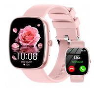 kaacly Smart Watch for Men Women Teens 1.83" HD Screen with Answer/Make Calls, Sport Activity, Heart/Sleep Monitor, Step Counter, Weather, IP68 Waterproof Fitness Watch for Android iOS (Pink)