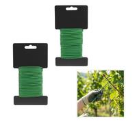 Kaaeiccr Garden Wire for Climbing Plants, Flexible Soft Plant Ties | Green Soft Garden Wire, Flexible Plant Ties, Cut-To-Length, Climbing Plant Support, 2 PCS 2.5mm x 10m Green
