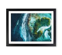 Kaafu Atoll In The Maldives Painting Modern Art Framed Print | A4 Black Framed Wall Art | Ready to Hang | Modern Historical Picture | Living Room Bedroom Lounge Office