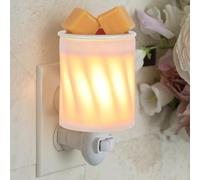 kaakuuki Plug in Wax Melt Warmer for Scented Wax,Ceramic Plug in Wax Warmer,Electric Cube Melter for Scents and Fragrance,Candle Melter Plug in Wall for Home, Office and Spa（A-White Porcelain ）