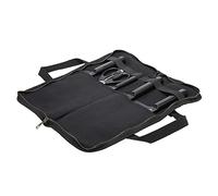 Kaaltisy Knife Storage Bag | 16oz Waxed Canvas Kitchen Tool Bag, Knife Bag for Camping Hiking, Multi-Purpose Tool Roll Bag - Black