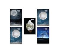 KAANUKA Classic Series Long Size Notebook - 140 Pages, Ruled, A4-29.7cm X 21.0cm, Pack Of 5 Notebooks, Long Size Rule Notebooks for School and College Students