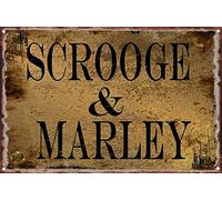 KAARIRI Charles Dickens Scrooge Christmas Carol Vintage Retro Metal Tin Sign Plaque Poster Wall Decor Art Shabby Chic Gift Mural 12x8 Inch