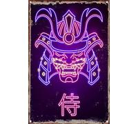 KAARIRI The Samurai Vintage Retro Metal Tin Sign Plaque Poster Wall Decor Art Shabby Chic Gift Mural Iron 8x12 Inch