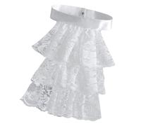 Kaaruisi Multiuse Lace Jabot Collar Vintage Victorian Costume Collar Cosplay Accessory Decorative Neck Collar for Stage Perfomers