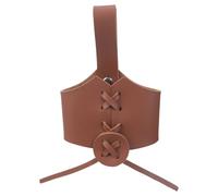 Kaaruisi PU Leather Horn Cup Holder with Adjustable Belt Coffee Drinking Mug Covers Sleeve Practical Beverage Holsters for Travel