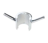 Kaaruisi Upgrades 2pcs Shower Rod Hook Set Easy Install Not Drill Required Space Saving Shower Head Holder for Towels & Loofahs