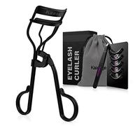 Kaasage Eyelash Curler no Pinching eyelids, Classical Metal Makeup Curling Tool, Contain 5 Silicone Refill Pads and Tweezers, Naturally Curled for 5 Seconds, Curls Lasting All Day
