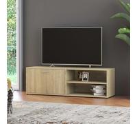 kaavia wooden tv stand with 1 flap door in sonoma oak